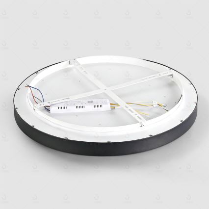 Brilagi - Dimbare LED-plafondlamp GLASS POOL DOUBLE LED/60W/230V 3000-6000K 50 cm zwart + afstandsbediening