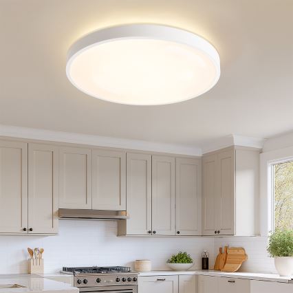 Brilagi - Dimbare LED-plafondlamp GLASS POOL DOUBLE LED/80W/230V 3000-6000K 60 cm wit + afstandsbediening