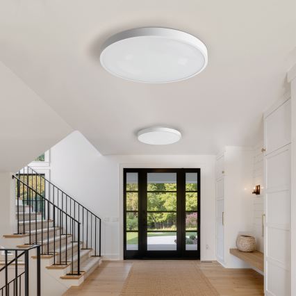 Brilagi - Dimbare LED-plafondlamp GLASS POOL DOUBLE LED/80W/230V 3000-6000K 60 cm wit + afstandsbediening