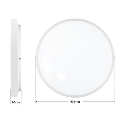 Brilagi - Dimbare LED-plafondlamp GLASS POOL DOUBLE LED/80W/230V 3000-6000K 60 cm wit + afstandsbediening