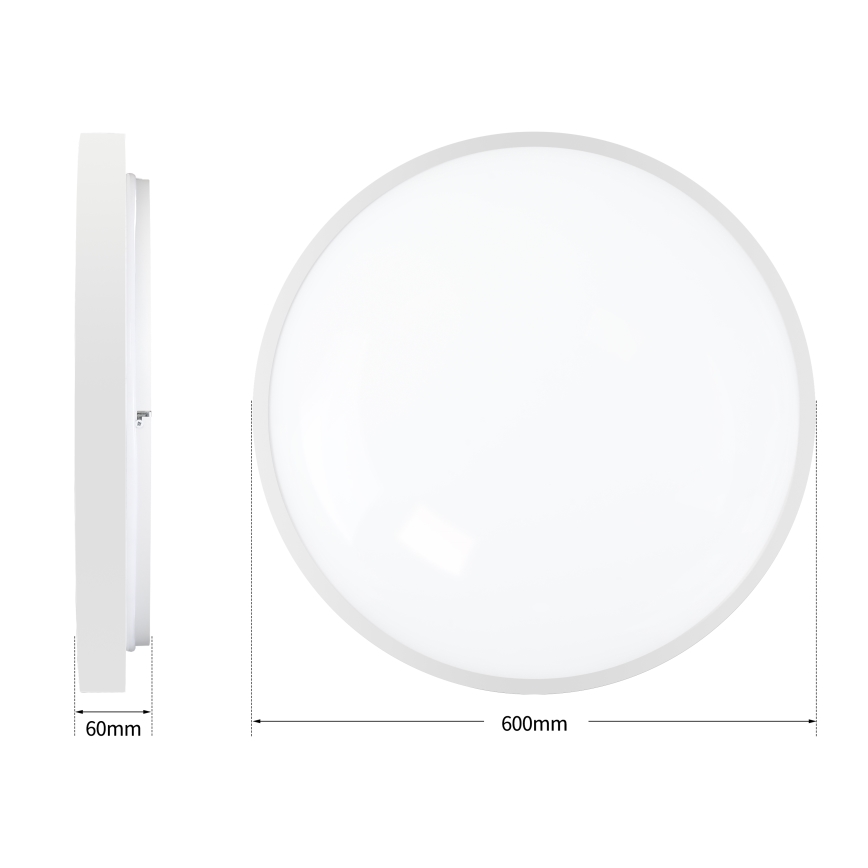 Brilagi - Dimbare LED-plafondlamp GLASS POOL DOUBLE LED/80W/230V 3000-6000K 60 cm wit + afstandsbediening