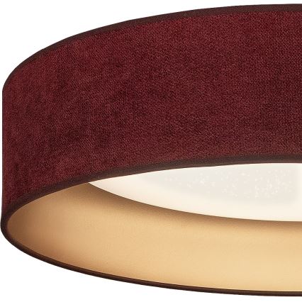Brilagi - LED dimbare plafondlamp VELVET SMARTIX STARS LED/24W/230V 3000-6000K pr. 45 cm bordeaux/goud Wi-Fi Tuya Beacon + afstandsbediening