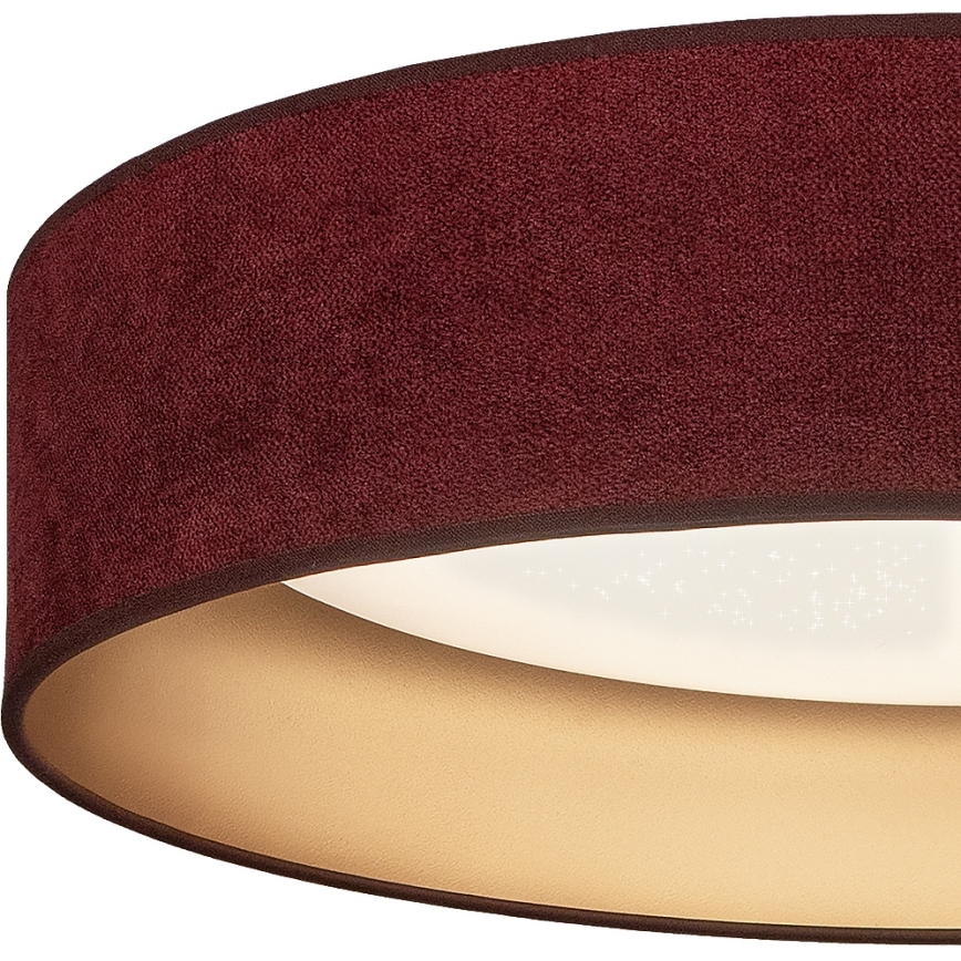 Brilagi - LED dimbare plafondlamp VELVET SMARTIX STARS LED/24W/230V 3000-6000K pr. 45 cm bordeaux/goud Wi-Fi Tuya Beacon + afstandsbediening