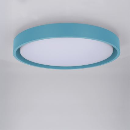 Brilagi - LED dimbare plafondlamp MATTEO LED/48W/230V 3000-6500K Ø 41 cm turquoise + afstandsbediening