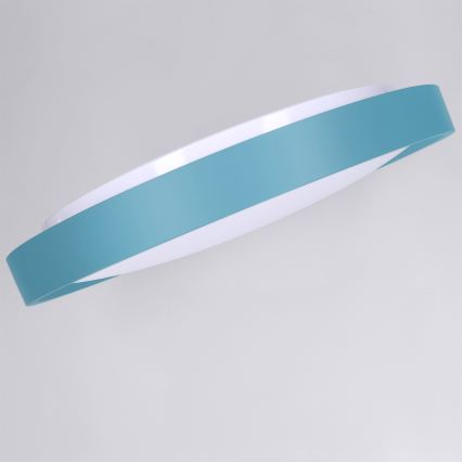 Brilagi - LED dimbare plafondlamp MATTEO LED/48W/230V 3000-6500K Ø 41 cm turquoise + afstandsbediening