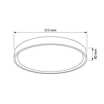 Brilagi - Dimbare LED-plafondlamp MATTEO, 60 W, 230 V, 3000–6500 K, Ø 51,5 cm, zwart, incl. afstandsbediening