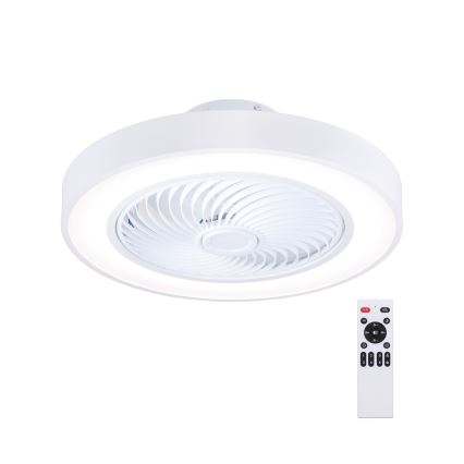 Brilagi - Dimbare LED-plafondlamp met ventilator, 30W, 230V, 3000–6500K, Ø 50 cm, wit + afstandsbediening