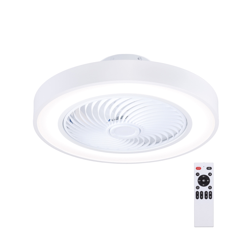 Brilagi - Dimbare LED-plafondlamp met ventilator, 30W, 230V, 3000–6500K, Ø 50 cm, wit + afstandsbediening
