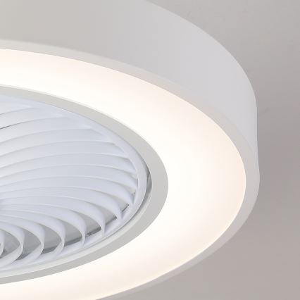 Brilagi - Dimbare LED-plafondlamp met ventilator, 30W, 230V, 3000–6500K, Ø 50 cm, wit + afstandsbediening