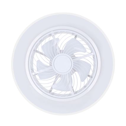 Brilagi - Dimbare LED-plafondlamp met ventilator, 30W, 230V, 3000–6500K, Ø 50 cm, wit + afstandsbediening