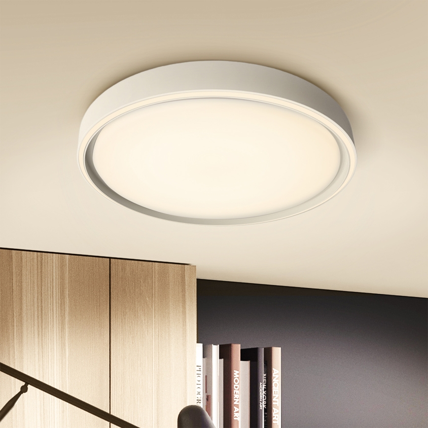 Brilagi - Dimbare LED-plafondlamp NANCI 60W/230V 3000–6500K Ø 49 cm, zilver + afstandsbediening