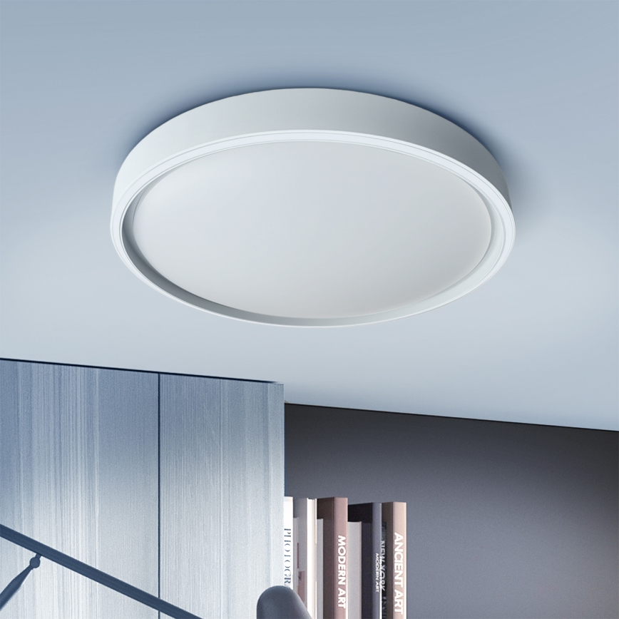 Brilagi - Dimbare LED-plafondlamp NANCI 60W/230V 3000–6500K Ø 49 cm, zilver + afstandsbediening