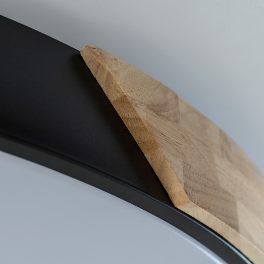 Brilagi - LED-dimbare plafondlamp PILANA LED/72W/230V 3000-6500K eik/zwart Ø 80 cm + afstandsbediening