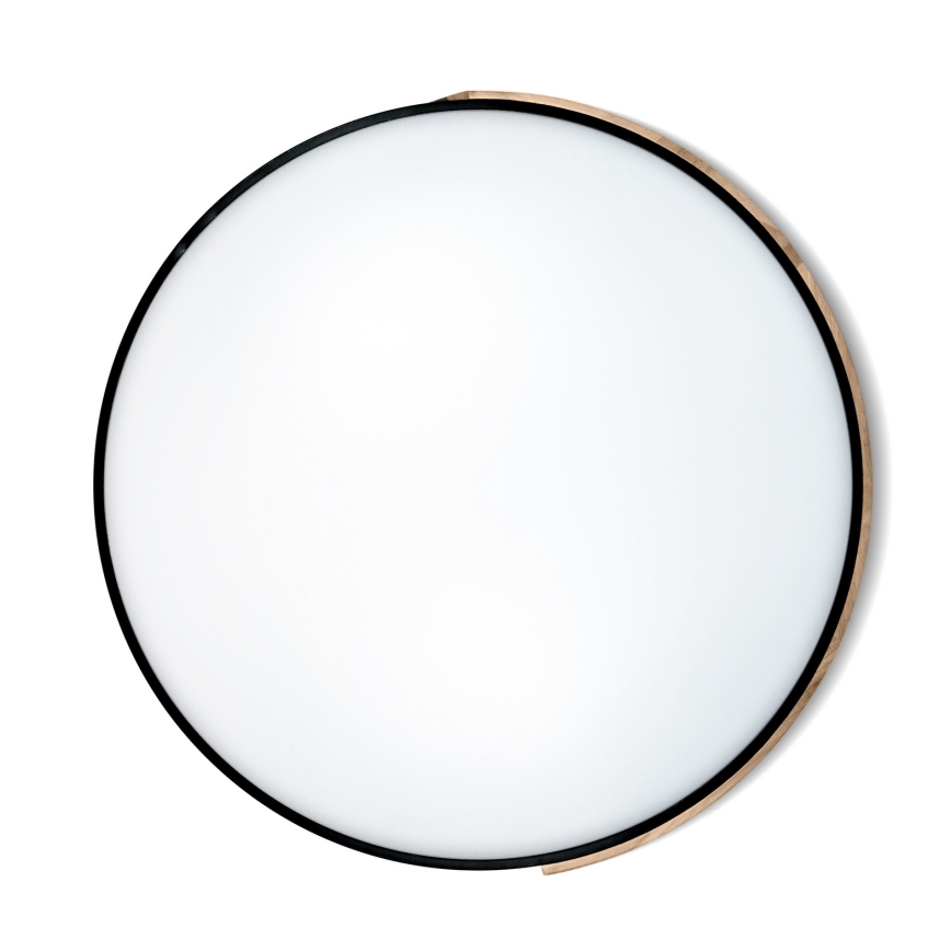 Brilagi - LED-dimbare plafondlamp PILANA LED/72W/230V 3000-6500K eik/zwart Ø 80 cm + afstandsbediening