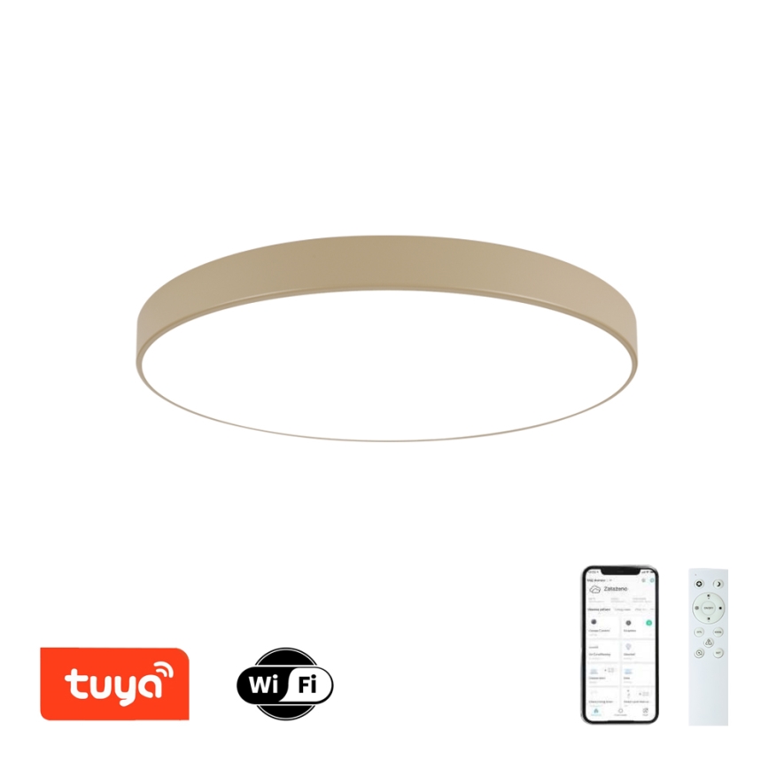 Brilagi - Dimbare LED-plafondlamp POOL SMART LED/100W/230V 3000-6000K 80 cm beige Wi-Fi Tuya + afstandsbediening