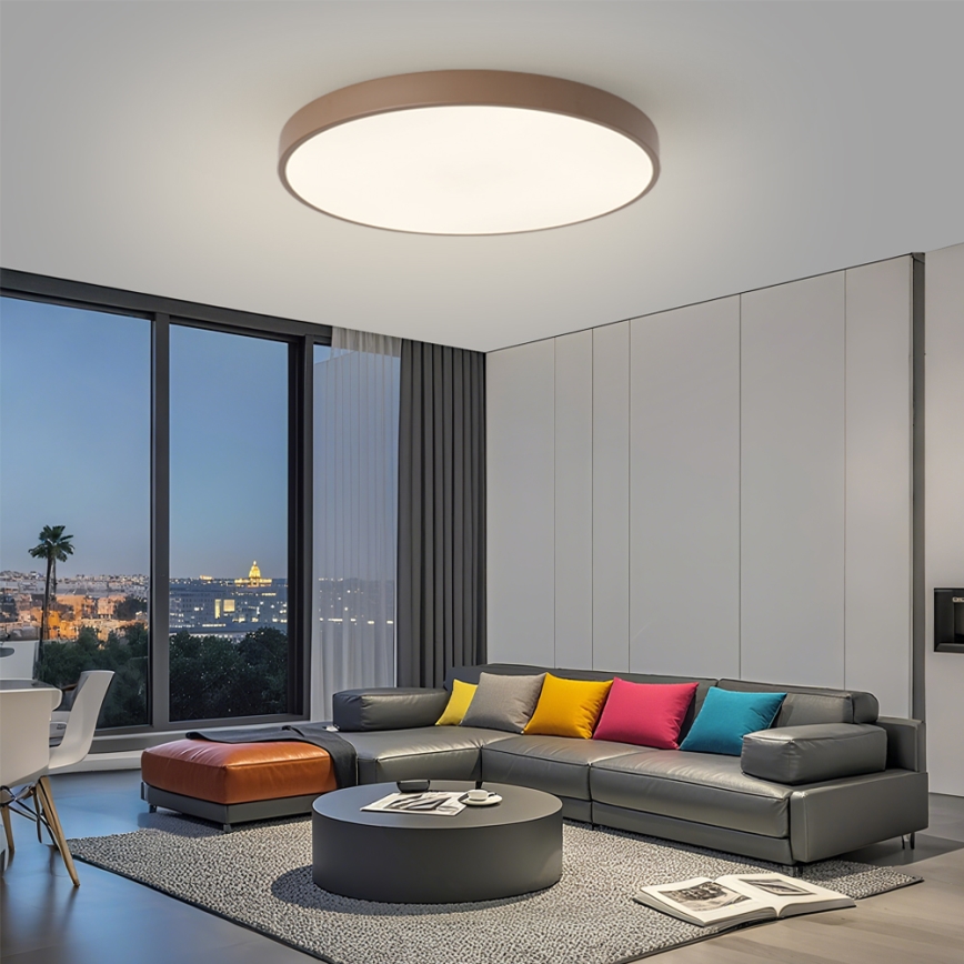 Brilagi - Dimbare LED-armatuur POOL SMART, 100 W, 230 V, Ø 80 cm, Tuya Wi‑Fi + afstandsbediening, bruin