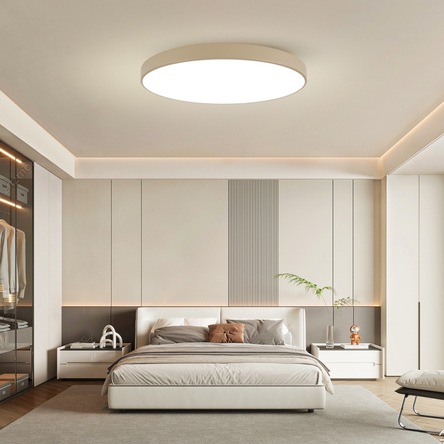 Brilagi - LED dimbare plafondlamp POOL SMART LED/128W/230V 3000-6000K 100 cm beige Wi-Fi Tuya + afstandsbediening