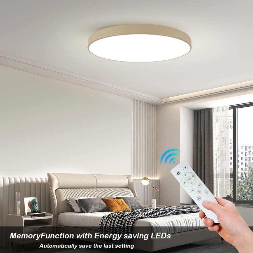 Brilagi - LED dimbare plafondlamp POOL SMART LED/128W/230V 3000-6000K 100 cm beige Wi-Fi Tuya + afstandsbediening