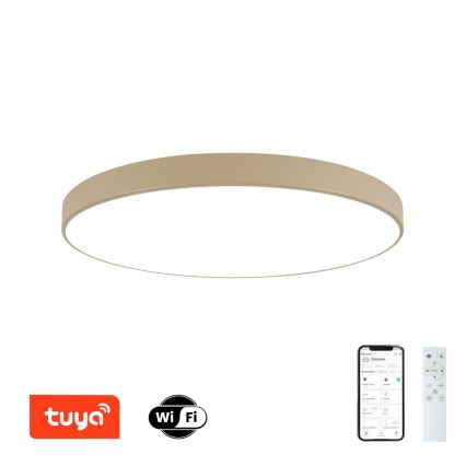Brilagi - LED dimbare plafondlamp POOL SMART LED/128W/230V 3000-6000K 100 cm beige Wi-Fi Tuya + afstandsbediening