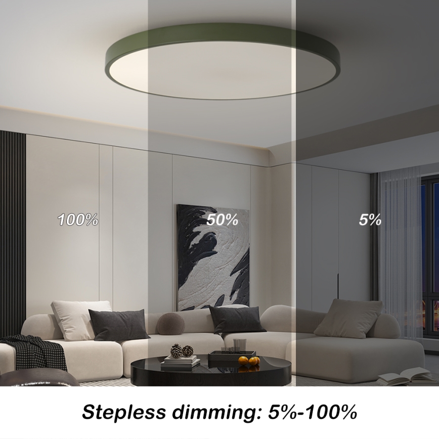 Brilagi - Dimbare LED-armatuur POOL SMART LED/128W/230V Ø 100 cm Wi‑Fi Tuya + afstandsbediening, groen