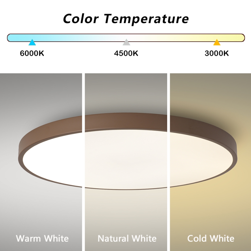 Brilagi - LED dimbaar armatuur POOL SMART LED/128W/230V Ø 100 cm Wi-Fi Tuya + afstandsbediening bruin