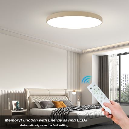 Brilagi - LED dimbare plafondlamp POOL SMART LED/180W/230V 3000-6000K 120 cm beige Wi-Fi Tuya + afstandsbediening