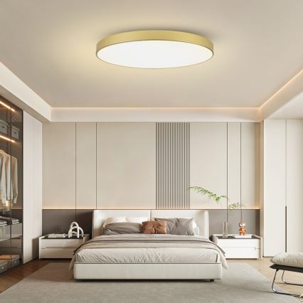 Brilagi - Dimbare LED-plafondlamp POOL SMART LED/180W/230V 3000-6000K 120 cm goud Wi-Fi Tuya + afstandsbediening