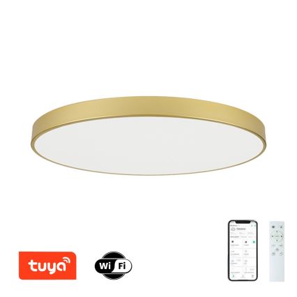 Brilagi - Dimbare LED-plafondlamp POOL SMART LED/180W/230V 3000-6000K 120 cm goud Wi-Fi Tuya + afstandsbediening