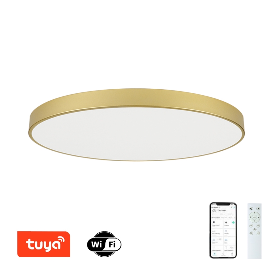 Brilagi - Dimbare LED-plafondlamp POOL SMART LED/180W/230V 3000-6000K 120 cm goud Wi-Fi Tuya + afstandsbediening