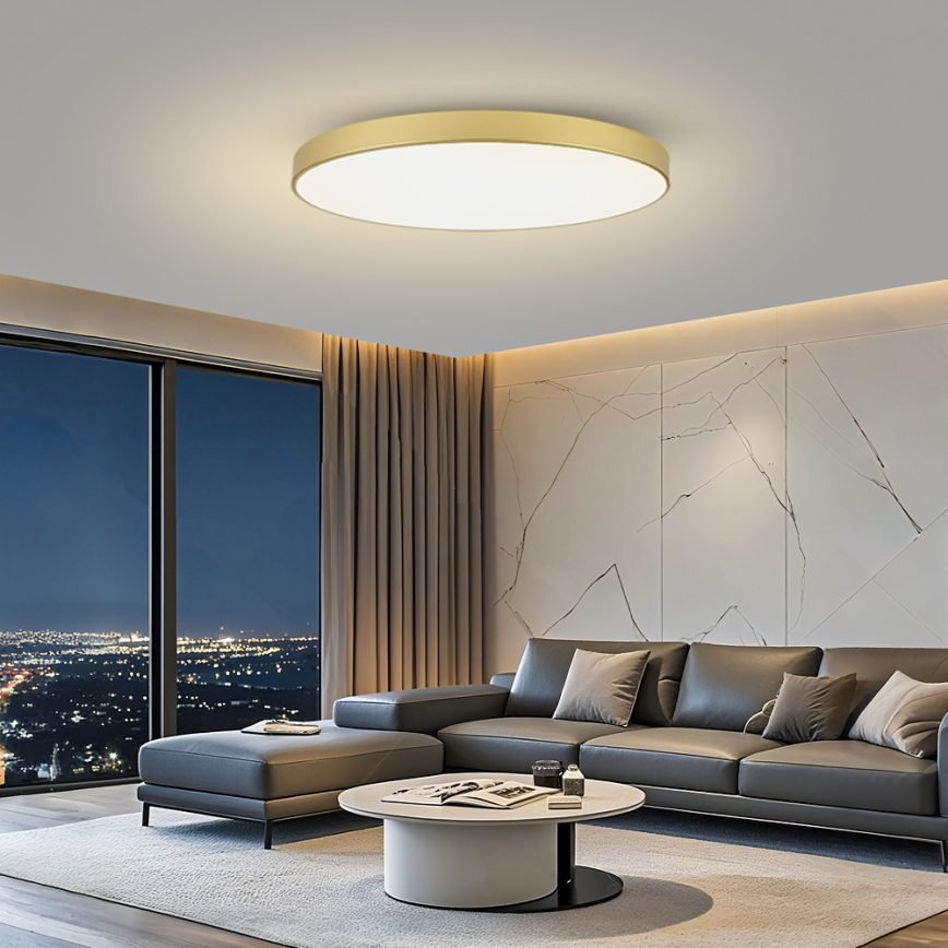 Brilagi - Dimbare LED-plafondlamp POOL SMART LED/180W/230V 3000-6000K 120 cm goud Wi-Fi Tuya + afstandsbediening