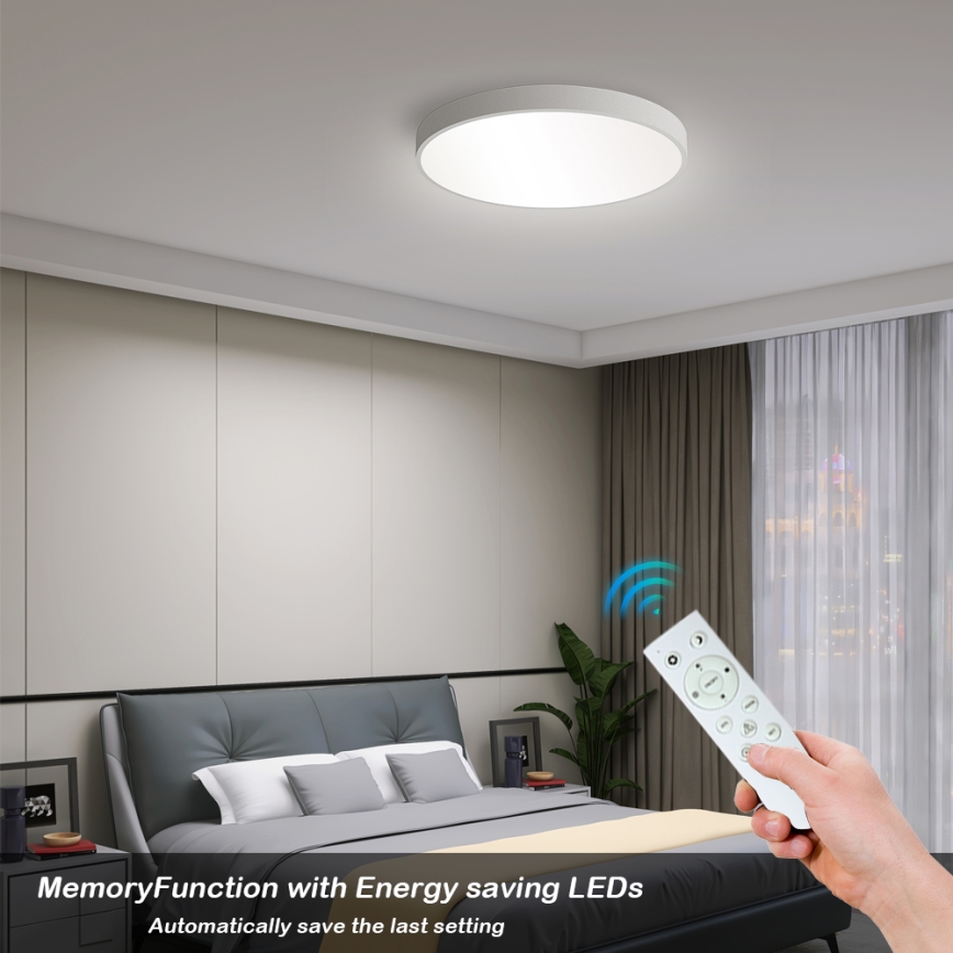 Brilagi - Dimbare LED-plafondlamp POOL SMART LED/48W/230V 40 cm 3000-6000K Wi-Fi Tuya + afstandsbediening wit