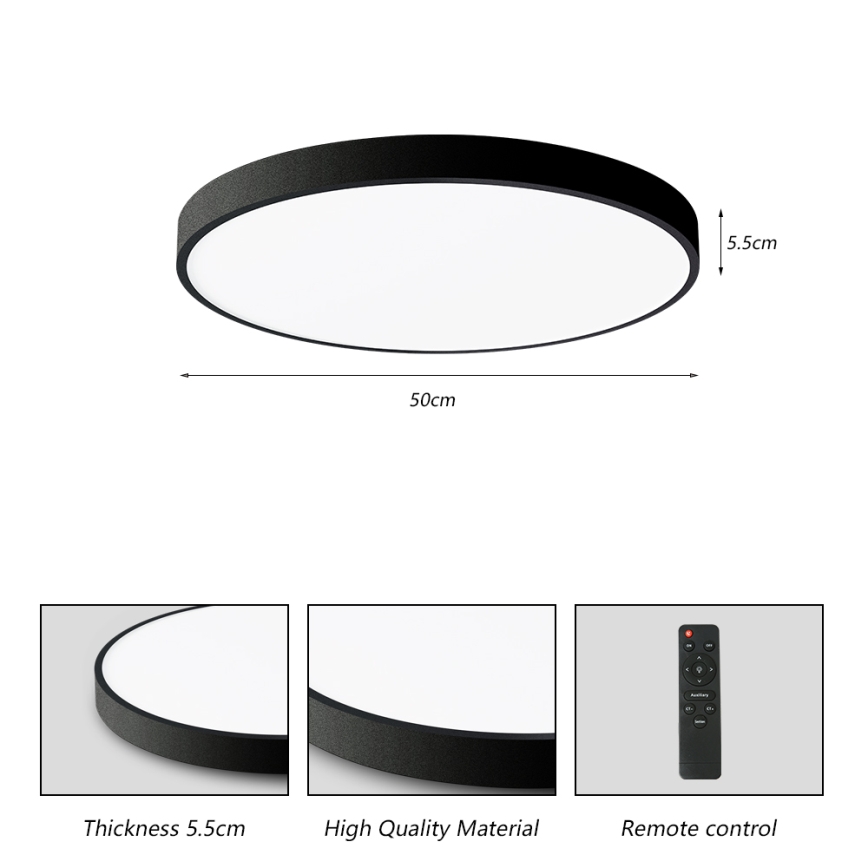 Brilagi - LED dimbare plafondlamp POOL SMART LED/60W/230V 3000-6000K 50 cm + afstandsbediening