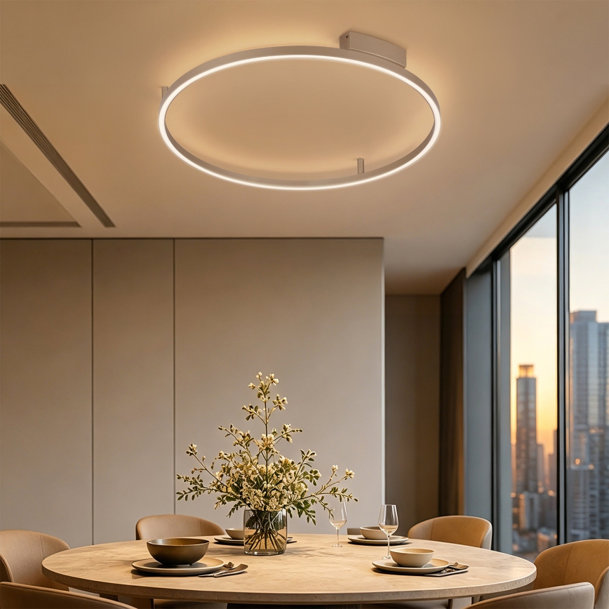 Brilagi - LED dimbare plafondlamp PORTOFINO LED/60W/230V 3000-6000K Ø 80 cm beige + afstandsbediening