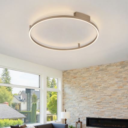 Brilagi - LED dimbare plafondlamp PORTOFINO LED/60W/230V 3000-6000K Ø 80 cm beige + afstandsbediening