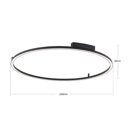Brilagi - LED dimbare plafondlamp PORTOFINO LED/85W/230V 3000-6000K Ø 120 cm zwart + afstandsbediening