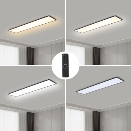Brilagi - Dimbare LED-plafondlamp SLIMFRAME LED/58W/230V 120x30 cm 3000-6000K zwart + afstandsbediening
