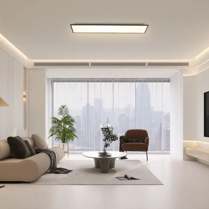 Brilagi - Dimbare LED-plafondlamp SLIMFRAME LED/58W/230V 120x30 cm 3000-6000K zwart + afstandsbediening