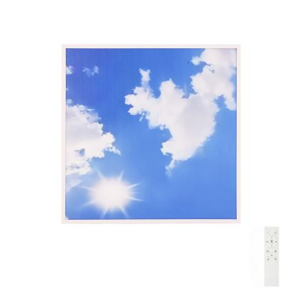 Brilagi - Dimbare LED-plafondlamp SLIMFRAME SKY LED/58W/230V 60x60 cm 3000-6000K zilver/blauw + afstandsbediening