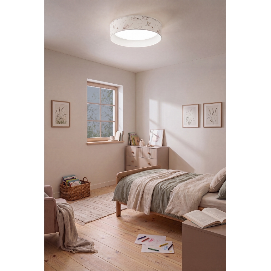 Brilagi - LED-dimbare plafondlamp VELVET SMARTIX STARS LED/24W/230V 3000-6000K Ø 45 cm wit/bloemen Wi-Fi Tuya Beacon + afstandsbediening