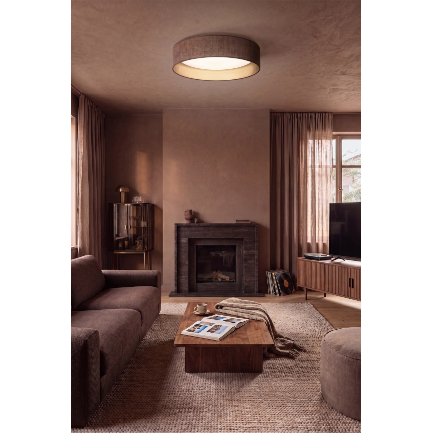 Brilagi - LED-dimbare plafondlamp VELVET SMARTIX LED/24W/230V 3000–6000K Ø 45 cm bruin/goud Wi-Fi Tuya Beacon + afstandsbediening