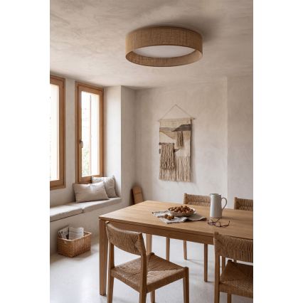 Brilagi - LED dimbare plafondlamp VELVET SMARTIX LED/36W/230V 3000-6000K Ø 55 cm beige Wi-Fi Tuya Beacon + afstandsbediening