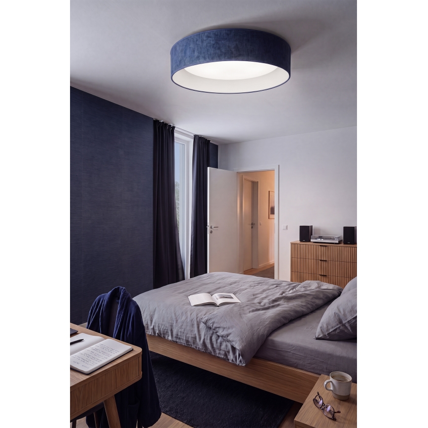 Brilagi - VELVET SMARTIX dimbare LED-plafondlamp LED/36W/230V 3000-6000K diam. 55 cm blauw Wi-Fi Tuya Beacon + afstandsbediening