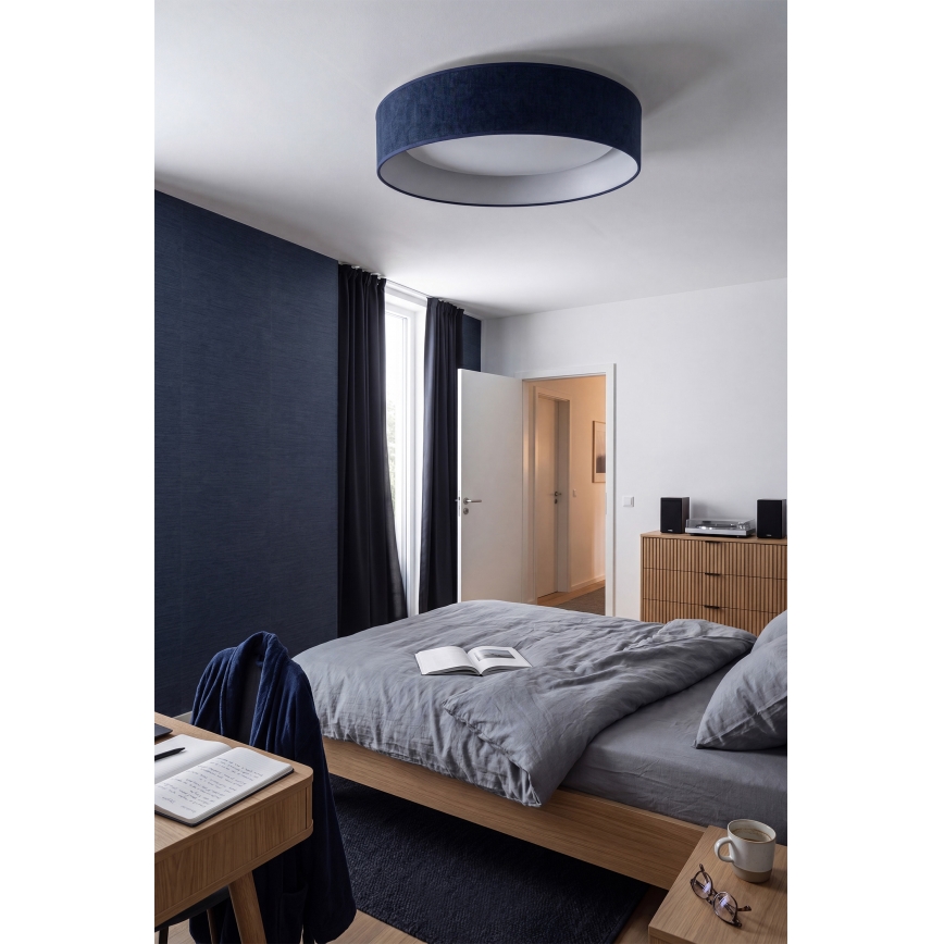 Brilagi - VELVET SMARTIX dimbare LED-plafondlamp LED/36W/230V 3000-6000K diam. 55 cm blauw Wi-Fi Tuya Beacon + afstandsbediening