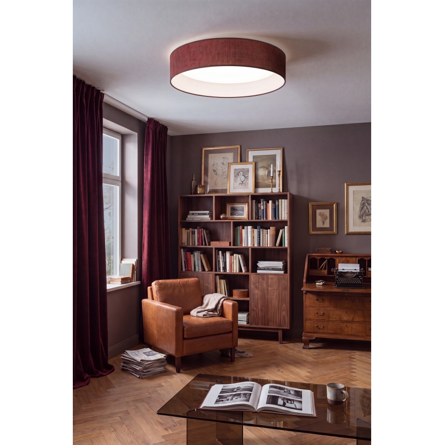 Brilagi - Dimbare LED-plafondlamp VELVET SMART VARI LED/36W/230V 3000-6500K Ø 55 cm wijnrood + afstandsbediening