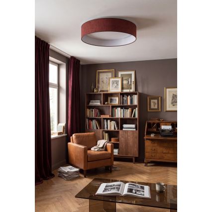 Brilagi - Dimbare LED-plafondlamp VELVET SMART VARI LED/36W/230V 3000-6500K Ø 55 cm wijnrood + afstandsbediening