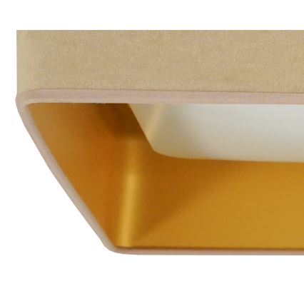 Brilagi - LED-dimbare plafondlamp VELVET SQUARE LED/24W/230V 43x43 cm 3000/4000/6500K + afstandsbediening beige