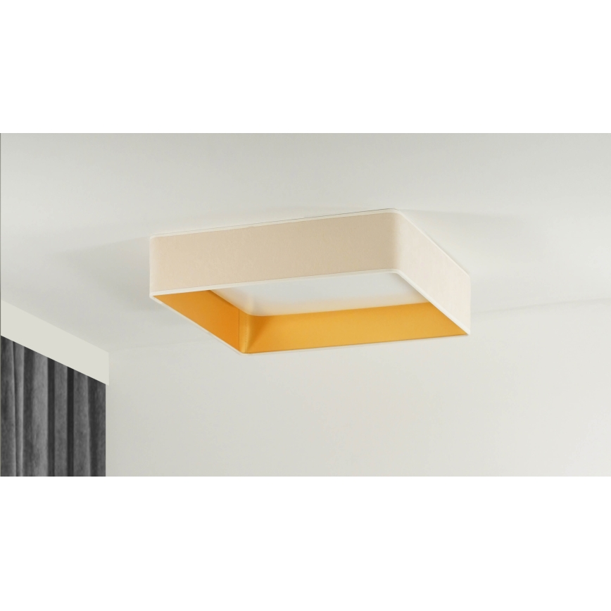 Brilagi - LED dimbare plafondlamp VELVET SQUARE SMART LED/36W/230V 60x60 cm 2700-6500K Wi-Fi Tuya + afstandsbediening crème