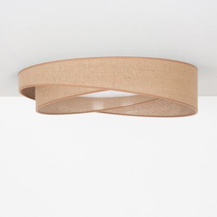BRILAGI - LED dimbare plafondlamp VELVET TWIST LED/36W/230V 3000-6000K Ø 65 cm Wi-Fi Tuya Beacon beige + met afstandsbediening