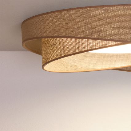 BRILAGI - LED dimbare plafondlamp VELVET TWIST LED/36W/230V 3000-6000K Ø 65 cm Wi-Fi Tuya Beacon beige + met afstandsbediening