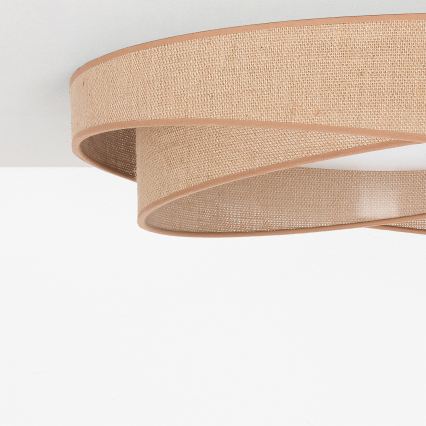 BRILAGI - LED dimbare plafondlamp VELVET TWIST LED/36W/230V 3000-6000K Ø 65 cm Wi-Fi Tuya Beacon beige + met afstandsbediening